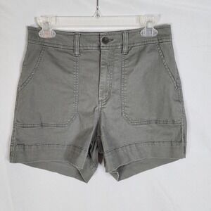 MARKET & SPRUCE Size 4 Cotton Spandex Green High Rise Utility Shorts